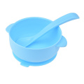 Food grade baby silicone bowl with suction cup for children to learn to eat bowl spoon